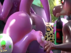 Dragon laid egg and got fucked by another dragon in animal sex